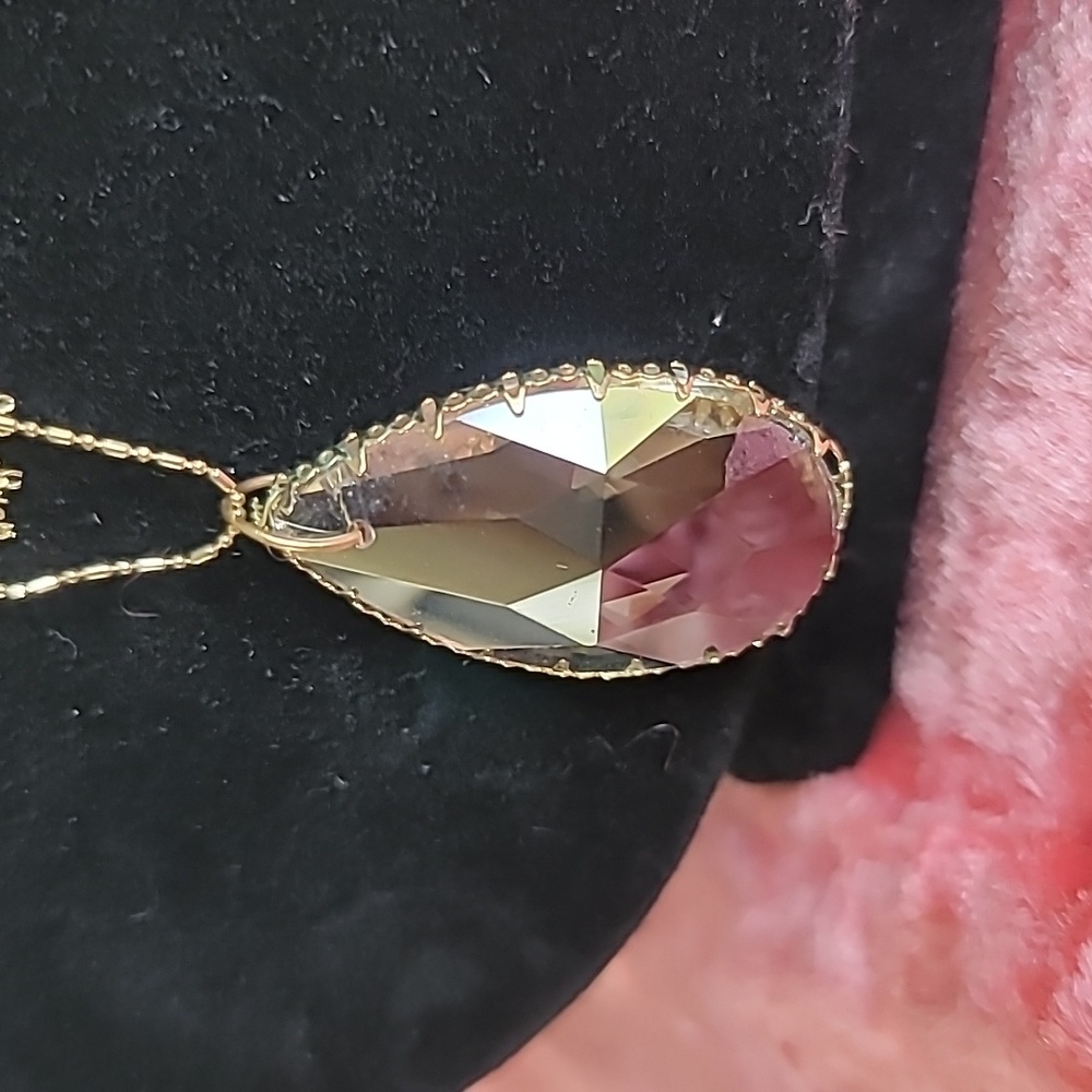 Elegant, Double Crystal, Long Necklace - Picture 6 of 8